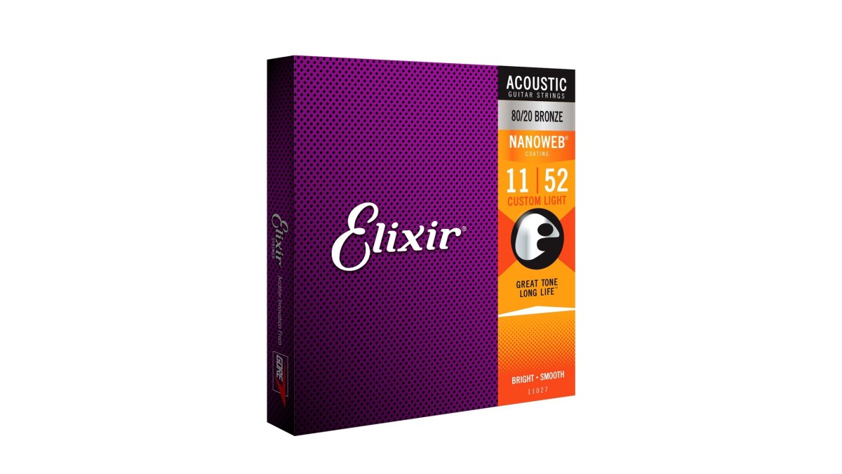 Elixir Nanoweb Acoustic Guitar Strings Custom Light